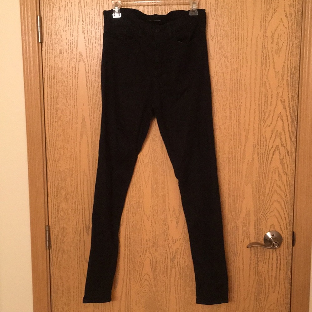 High waisted black flying monkey jeans
